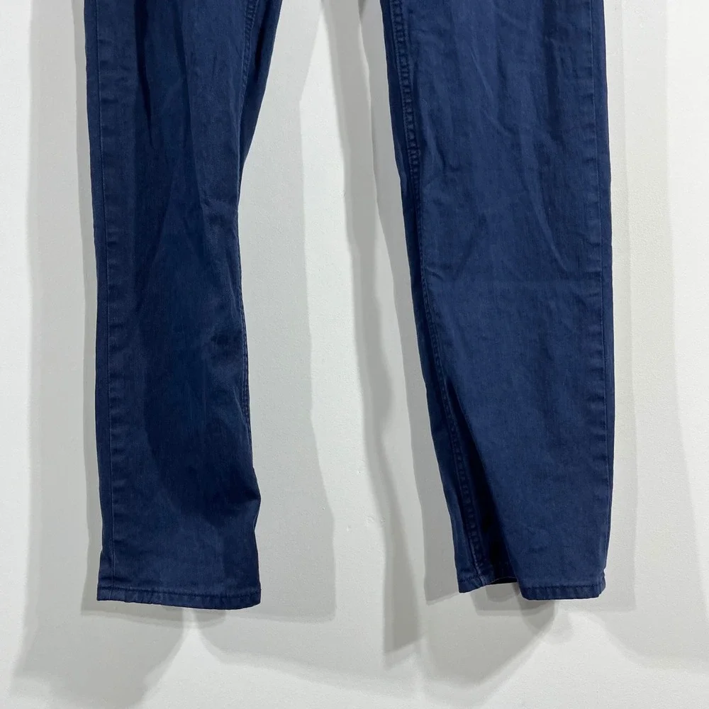 Banana Republic Linen Cotton Old Money Slim Fit Navy Pants 33x32 Preppy Career‎